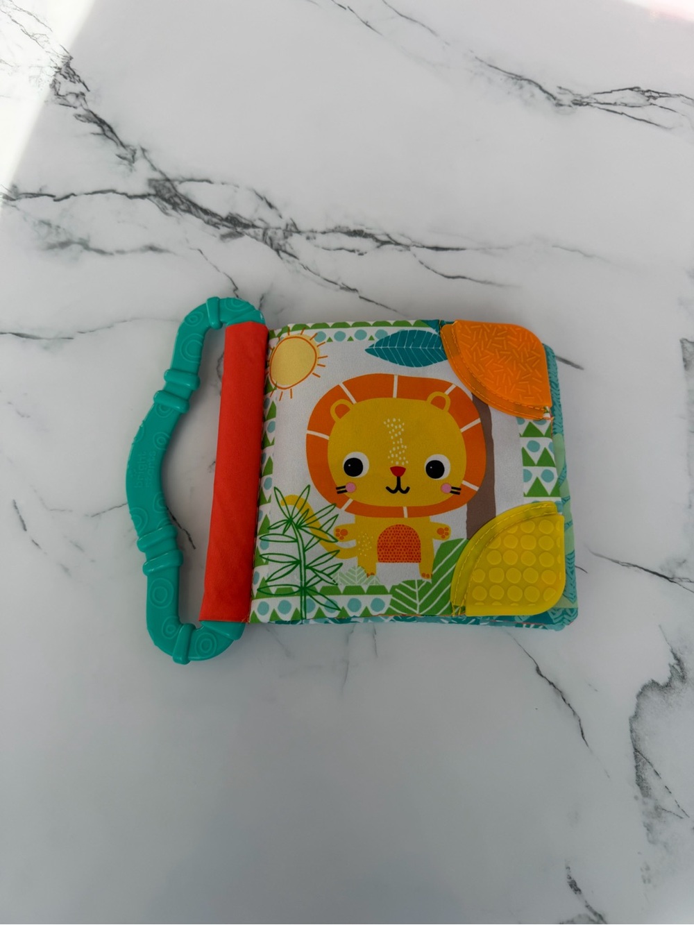 Bright Starts Teethe & Read Soft Crinkle Animals Baby Book